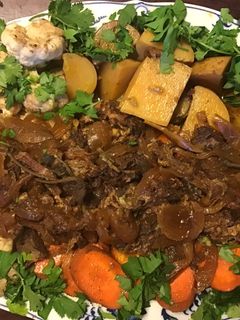 A picture of California Farm Goat Steak Crockpot Recipe.