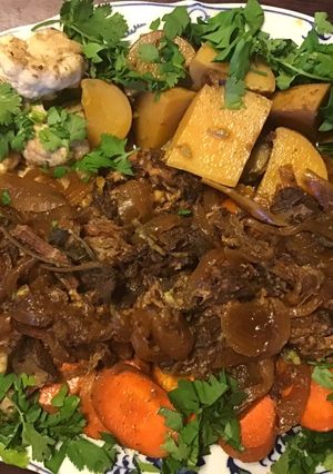 A picture of California Farm Goat Steak Crockpot Recipe.