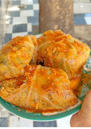 عکسی از دستور دلمه ی برگ کلم