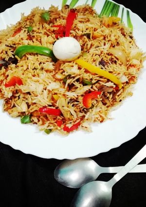 मशरूम फ्राइड राइस रेसिपी मुख्य फोटो