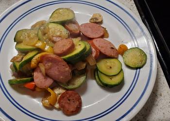 How to Cook Appetizing My Skillet Sausage and Veggies