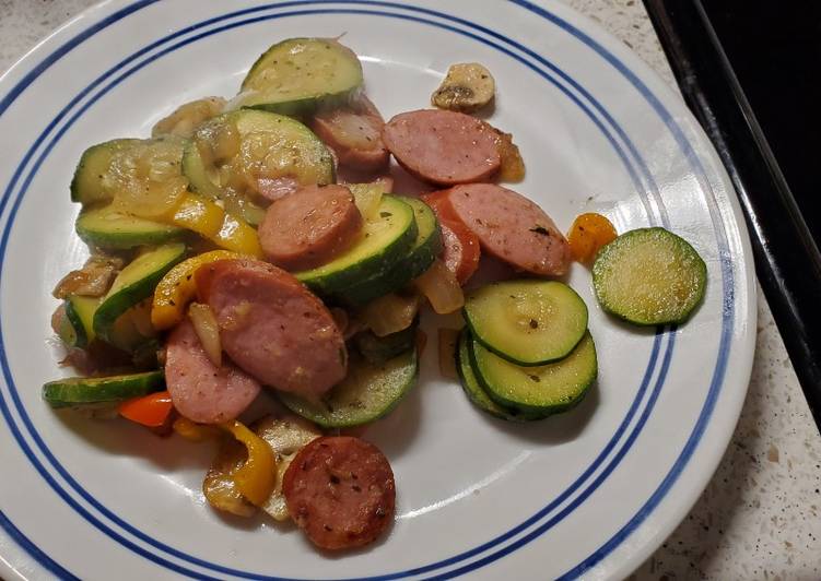 Recipe of Gordon Ramsay My Skillet Sausage and Veggies