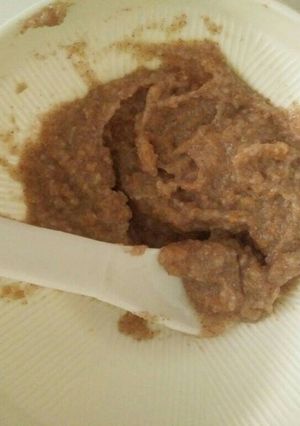 Foto resep MPASI Bubur Tepung Beras Merah+Wortel+Kacang Merah+evoo