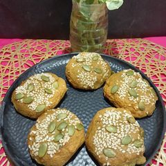 A picture of Healthy Beetroot Masoor Dal Gluten Free Bun.