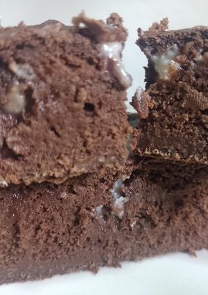 Una foto de Brownie de banana