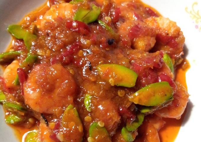 Resep Sambal petai udang pedas Anti Gagal