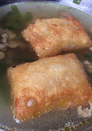 Foto resep Pangsit goreng siram Kuah a la Yemima