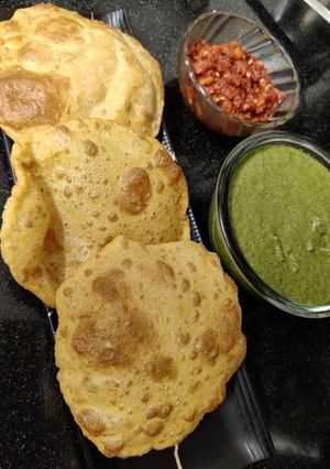A picture of Potato barley puri.