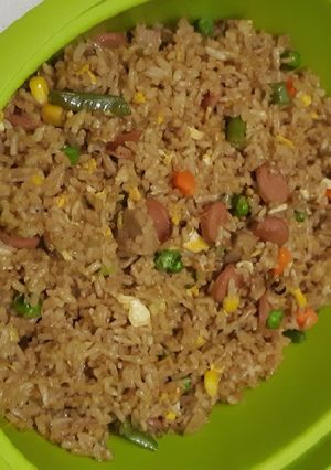 Foto resep Nasi goreng pelangi