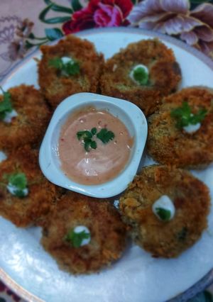 A picture of Chicken potato cutlets.