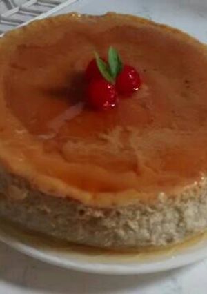 Una foto de Flan De Banana sin horno