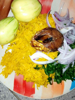 A picture of African Salad(Abacha).