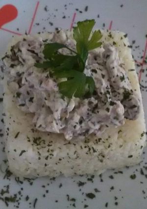 Tejszínes gombás csirke recept fotója