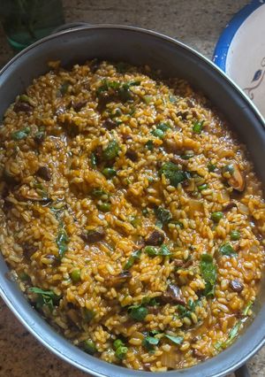 Una foto de Arroz Meloso con el Secreto de Vieiras