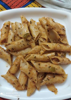 A picture of Pink sauce pasta.