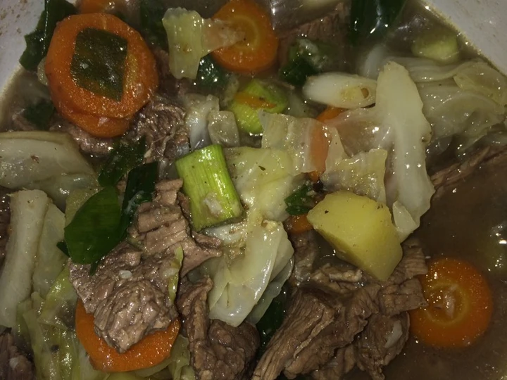 Cara Gampang Menyiapkan Resep [Sup] Sup Daging Sapi dan Sayur yang Lezat