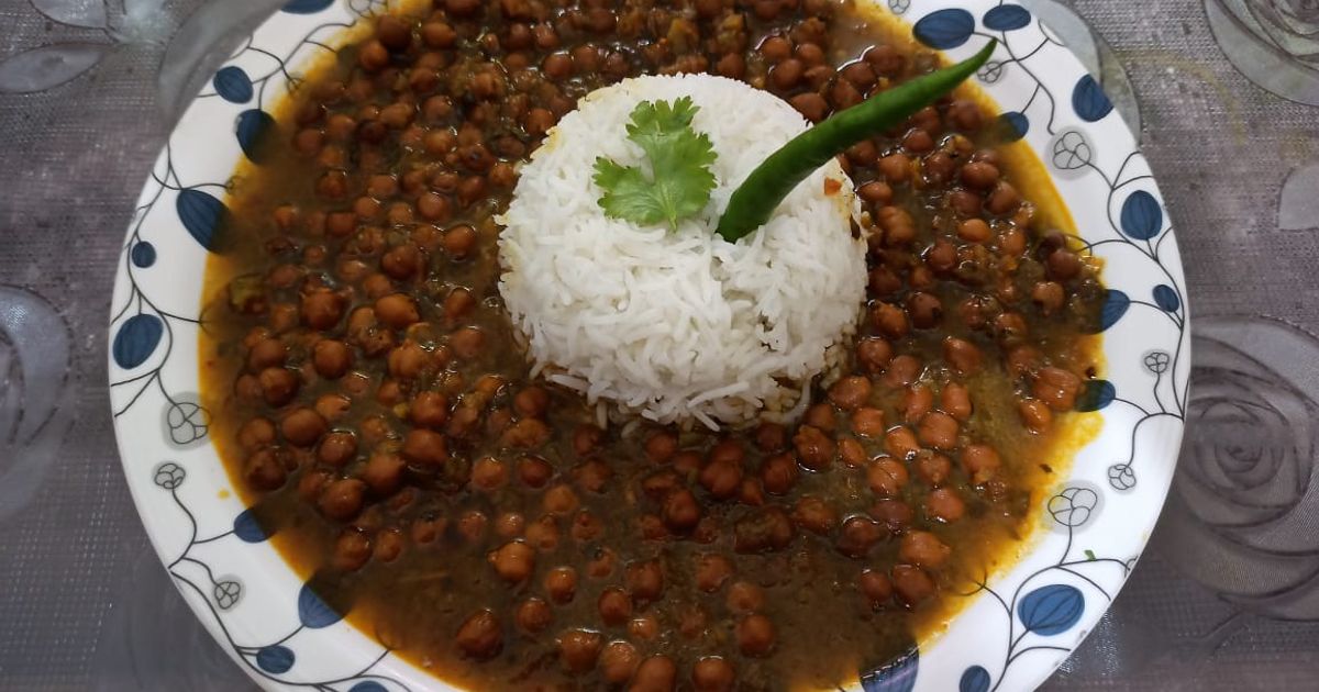 Black Chana With Rice Recipe by Sapna Arora - Cookpad