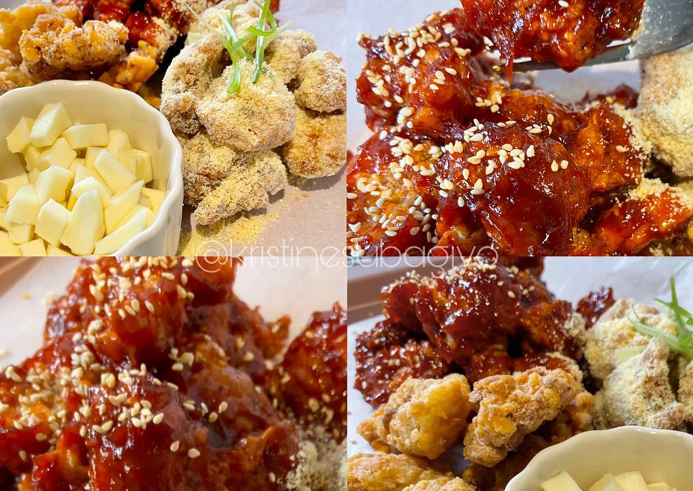 The Best Sweet Spicy Korean fried chicken (Yangnyeom-chikin) Ayam Goreng Korea