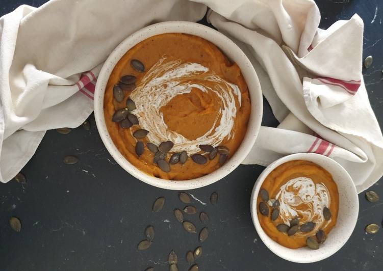 Recette de Fait maison Soupe de potimarron et patate douce