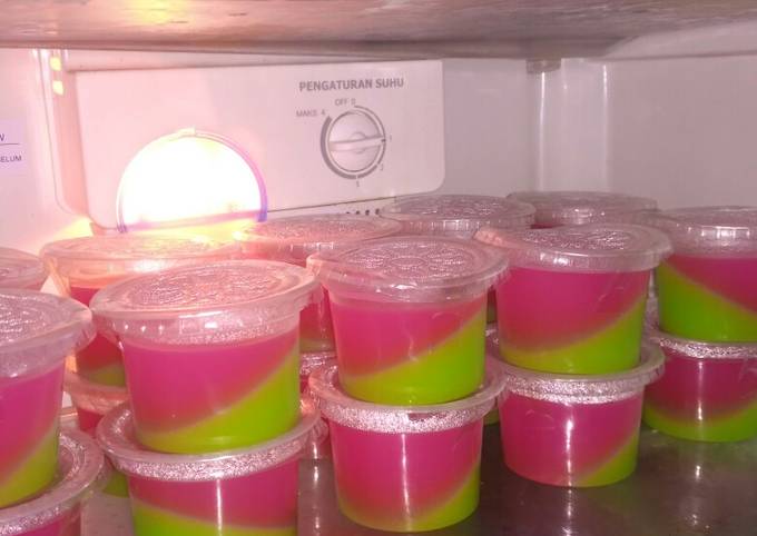 Puding ceria rasa strawberry ft melon
