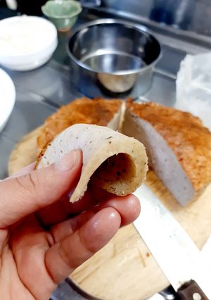 Hình của món Làm chả quế bằng nồi chiên không dầu.