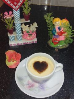 ஹார்ட்சேப் கேபசினோ காபி(Cappuccino coffee recipe in tamil) செய்முறை முக்கிய புகைப்படம்
