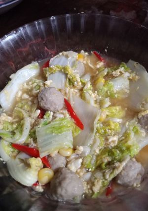 Foto resep Tumis Sawi Putih Pentol Telor