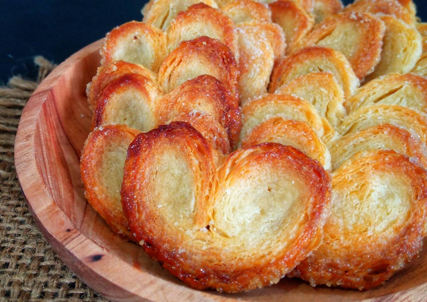 Resep Kue Kering Palmier / Genji (Puff Pastry) yang Enak Banget