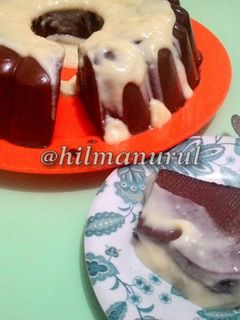 Foto resep puding coklat vla vanila