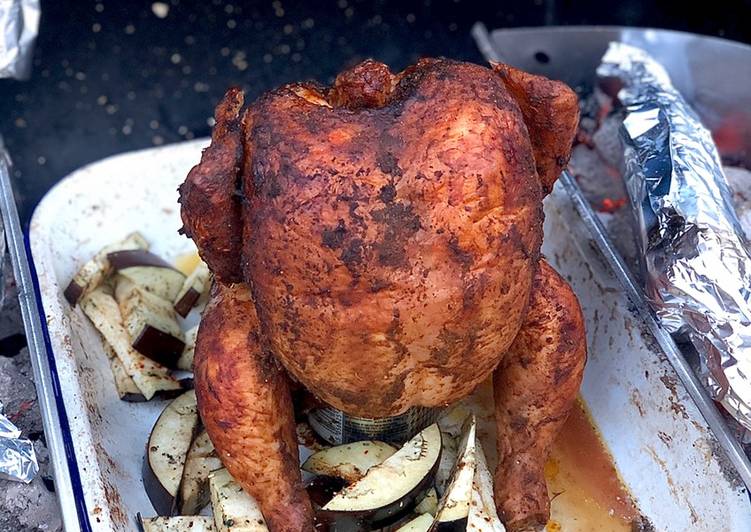 Simple Way to Make Super Quick Homemade Beer can chicken on the Braai (BBQ) with coal charred corn on the cob