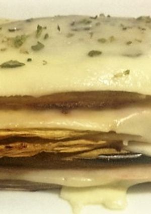 Una foto de Sanjacobos de berenjenas sano sano