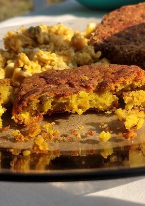 Una foto de Hamburguesitas de arvejas (opcional. vegana)