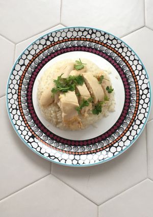 Una foto de Pollo estilo hainanés (Rice&chicken)