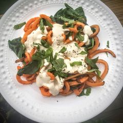 A picture of Swoodles with Cashew Cream.