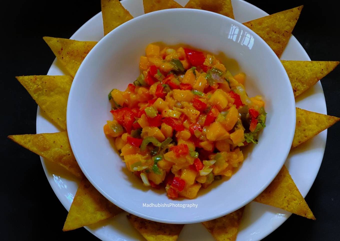 Mango Salsa with Homemade Nachos
