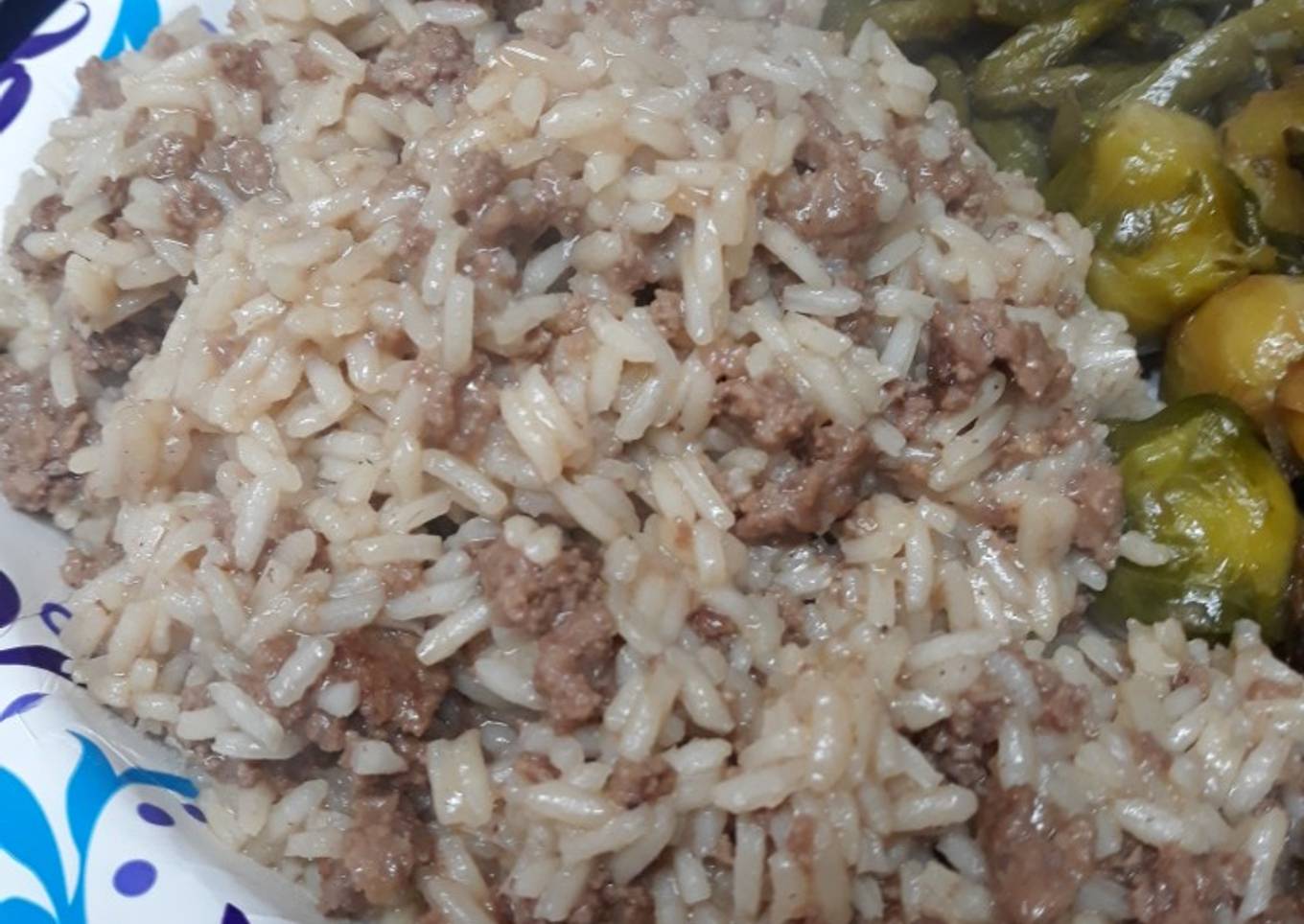 Burger and Rice Simple