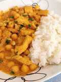 Pollo con garbanzos al Garam Masala