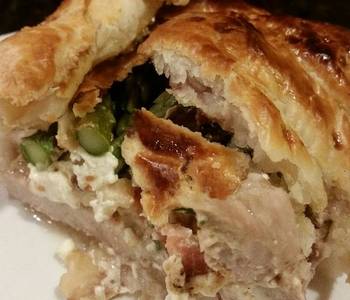 Ultimate, Prepare Brads bacon asparagus and cream cheese stuffed pork wellington Delicious Nutritious