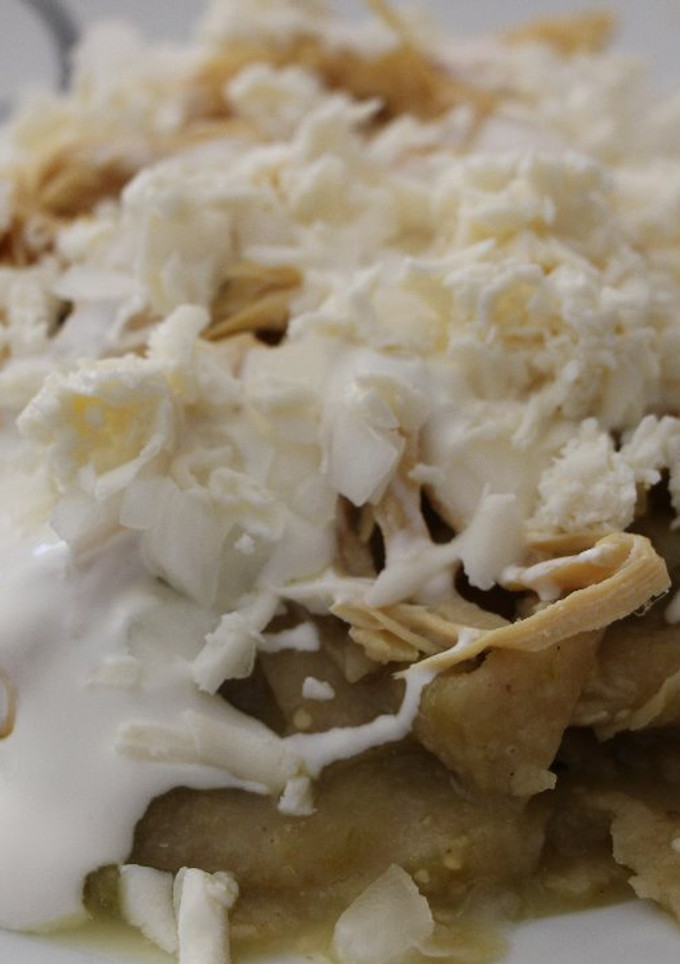 Una foto de Típicos chilaquiles en salsa verde