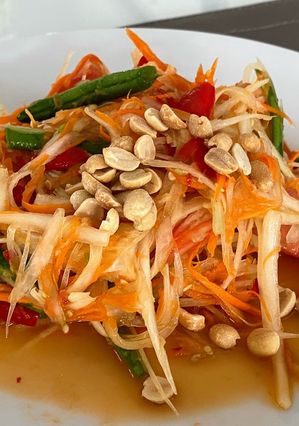 A picture of Green Papaya Thai Salad (Som-Tam Thai).