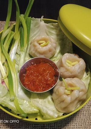 A picture of Veg steam momos.