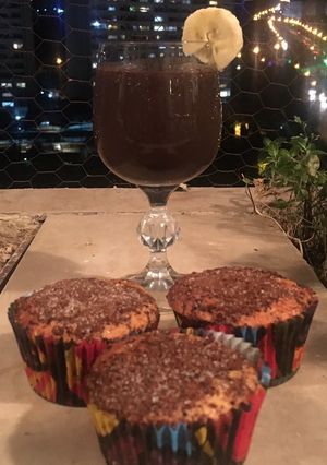 عکسی از دستور شیک‌ موز و کره بادام زمینی