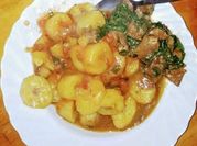 A picture of fried beef stew