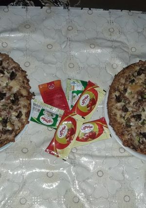 عکسی از دستور پیتزای مرغ