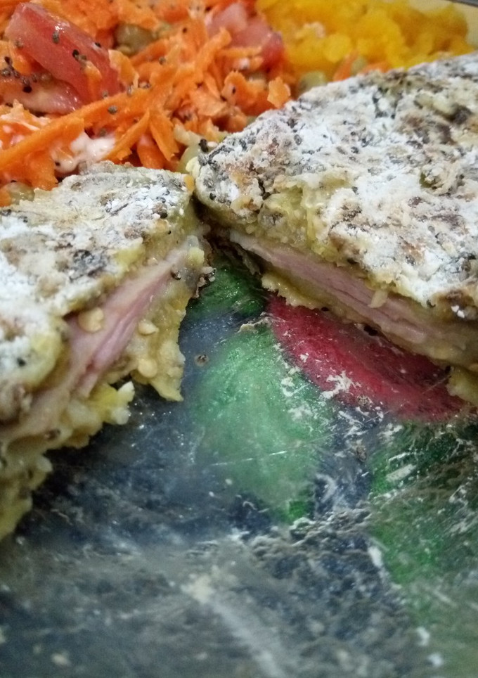 Una foto de Milanesas de berenjenas rellenas 🍆