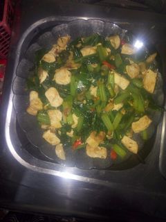 Foto resep Oseng sawi dan tahu