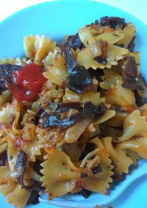 Foto resep Pasta bowties tuna jamur kuping
