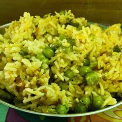 Matar pulav A picture of Matar pulav.
