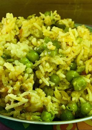 A picture of Matar pulav.