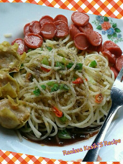 Foto resep Spaghetti Sausage With a Spicy Mushroom Sauce🍝 (#pr_pasta)